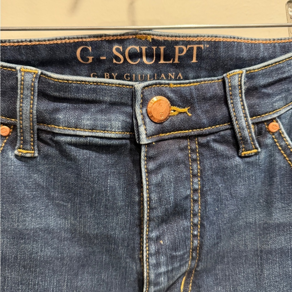 NWT G by Giuliana Size 14 Dark Blue Flare Jeans. G-Sculpt 405 Canyon Wash - Picture 2 of 11